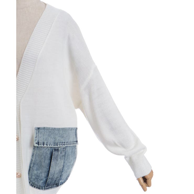 デニムポケットカーディガン | axes femme | 詳細画像7 