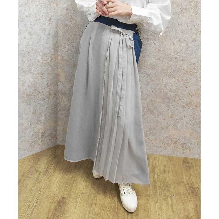 異素材ドッキングラップパンツ[品番：IGAW0006185]｜axes femme