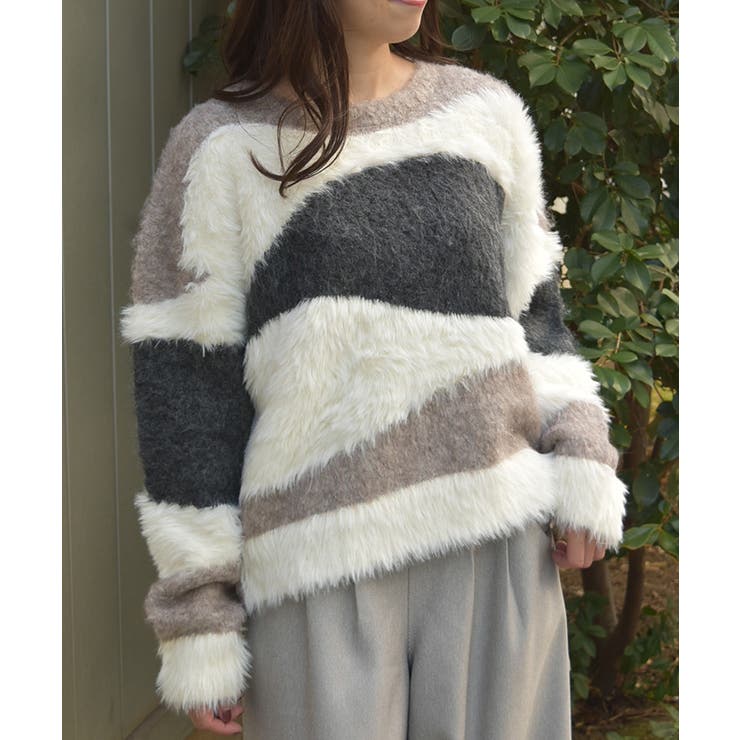 ランダム配色ニット | axes femme | 詳細画像4 