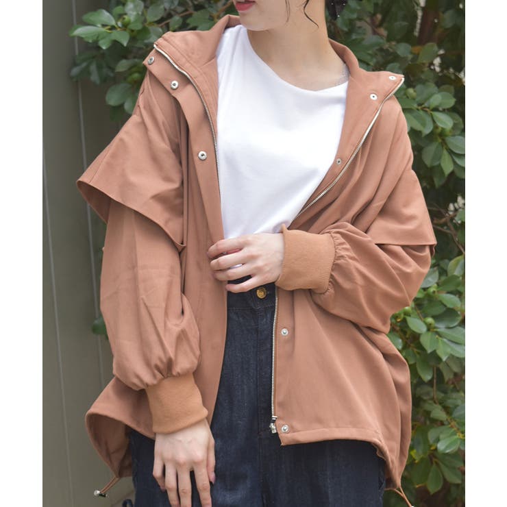 オレンジ | スタンドネックブルゾン | axes femme