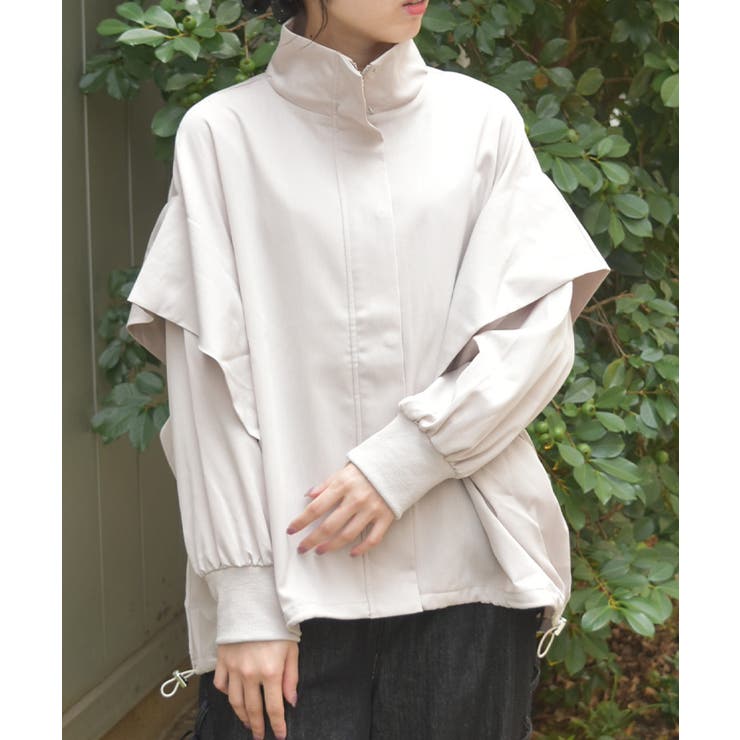 グレージュ | スタンドネックブルゾン | axes femme