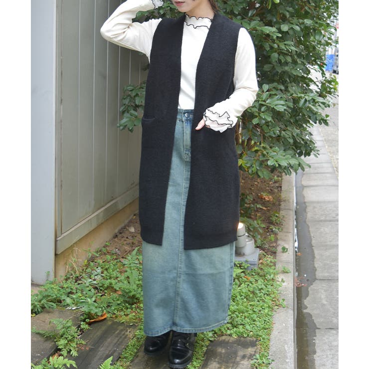 黒 | ニットジレ | axes femme