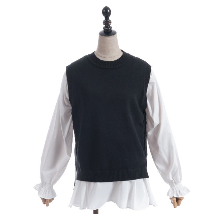 シャツレイヤードニット | axes femme | 詳細画像13 