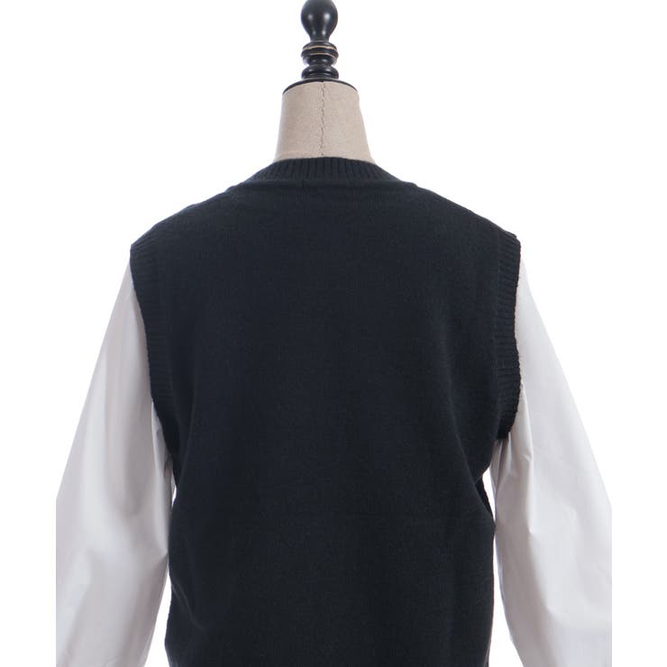 シャツレイヤードニット | axes femme | 詳細画像19 