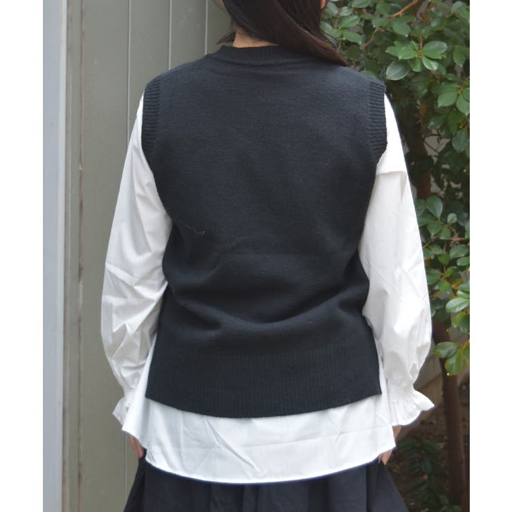 シャツレイヤードニット | axes femme | 詳細画像3 