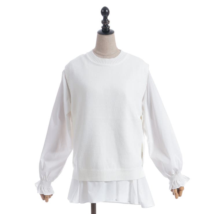 シャツレイヤードニット | axes femme | 詳細画像5 