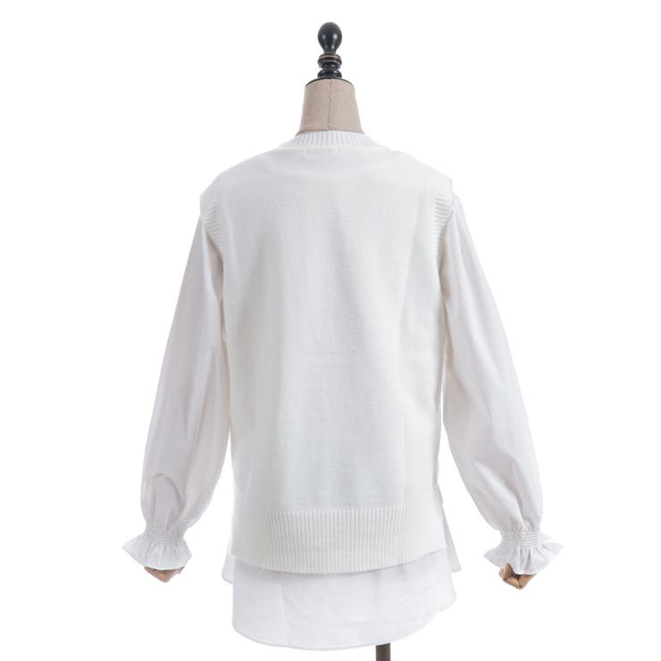 シャツレイヤードニット | axes femme | 詳細画像7 