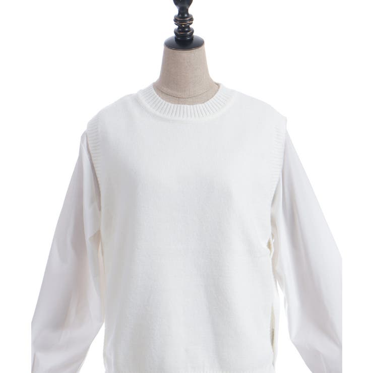 シャツレイヤードニット | axes femme | 詳細画像8 