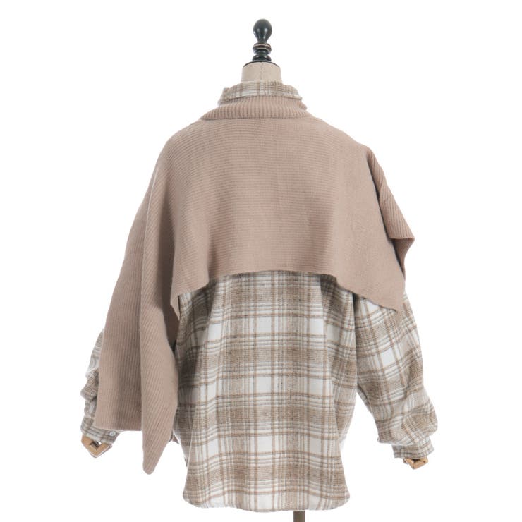 ニット重ねチェックシャツ | axes femme | 詳細画像4 