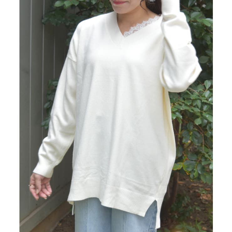 白 | Ｖネックニット | axes femme