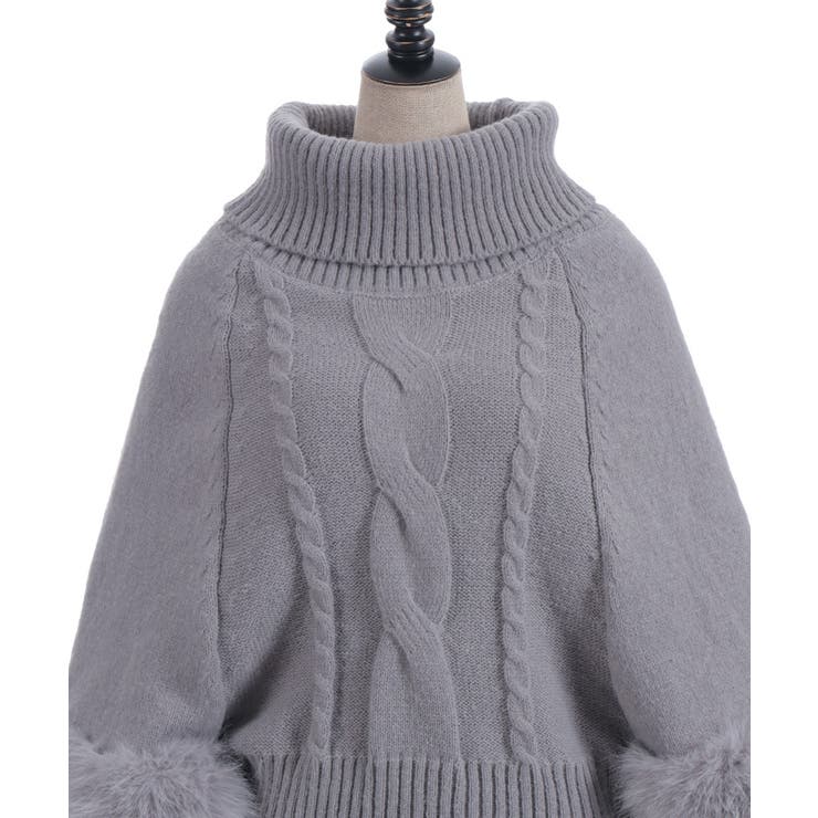 袖ファーポンチョ | axes femme | 詳細画像20 