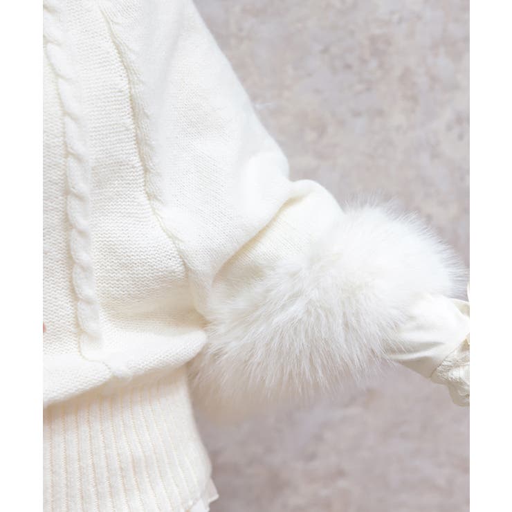 袖ファーポンチョ | axes femme | 詳細画像6 