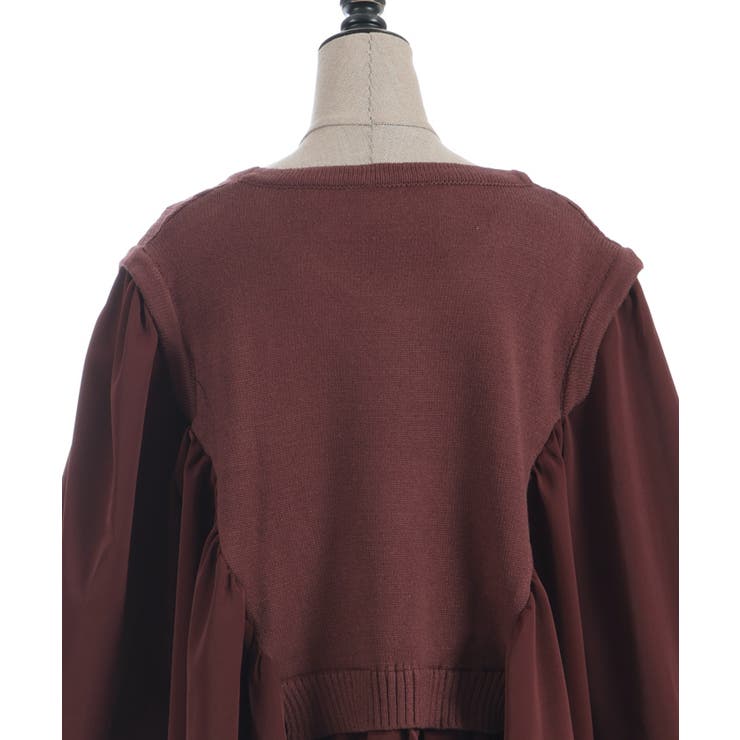 布帛切替ニットチュニ | axes femme | 詳細画像17 