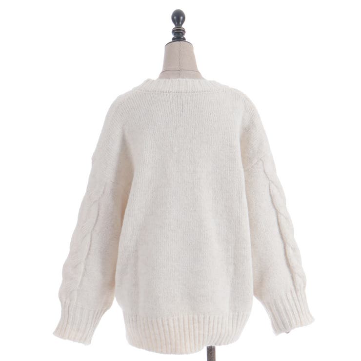 リボン編みロングニット | axes femme | 詳細画像7 