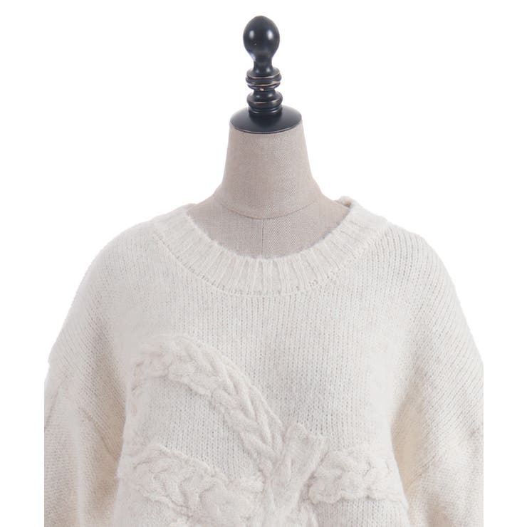 リボン編みロングニット | axes femme | 詳細画像8 