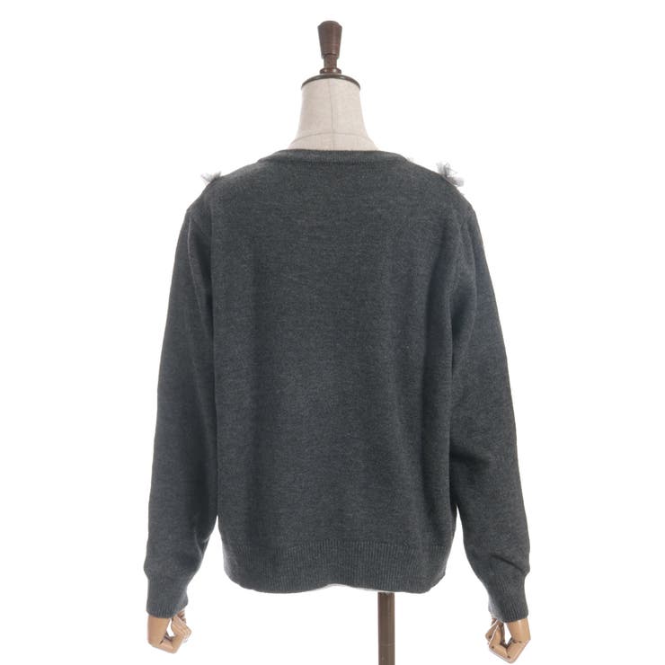 チュールニットカーデ | axes femme | 詳細画像15 