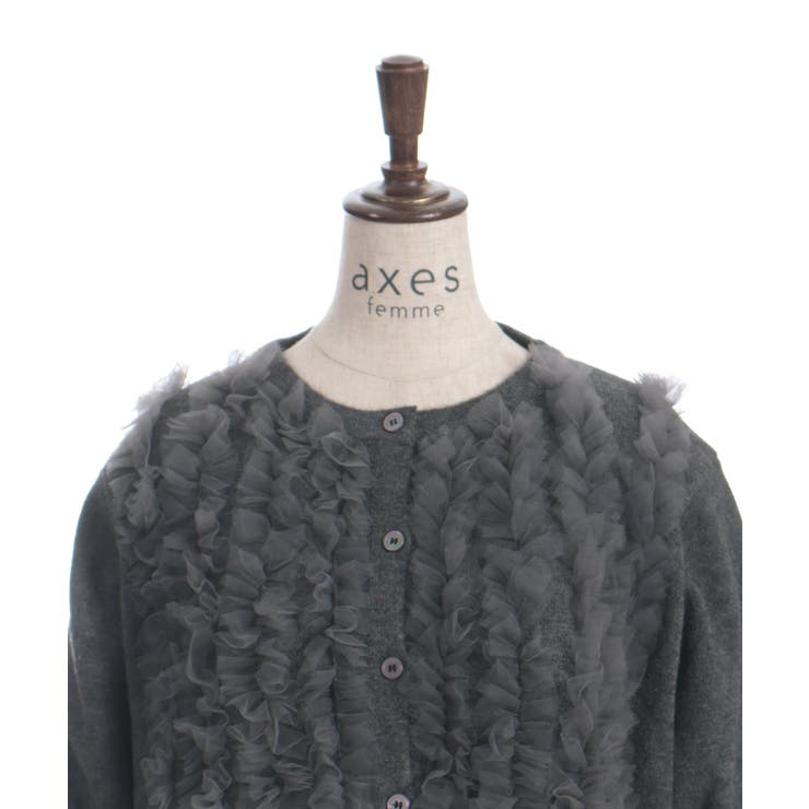 チュールニットカーデ | axes femme | 詳細画像16 