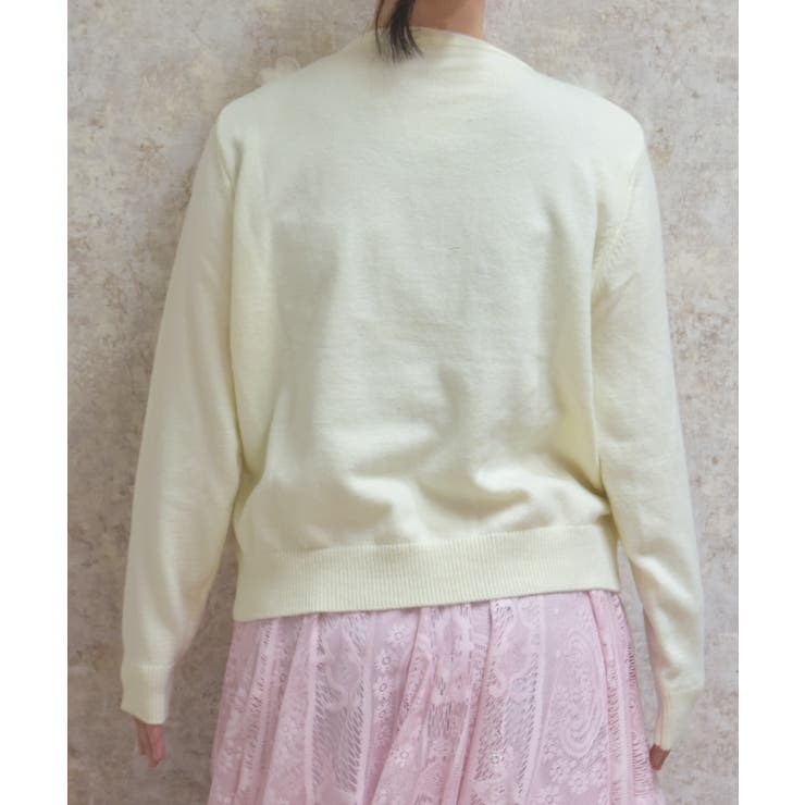 チュールニットカーデ | axes femme | 詳細画像3 