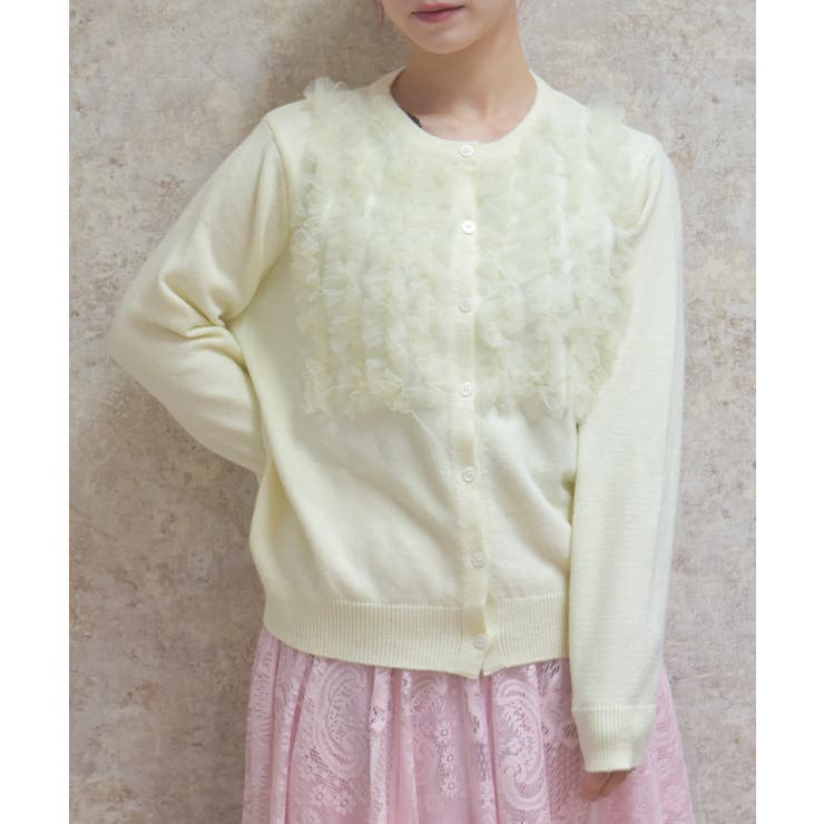 生成り | チュールニットカーデ | axes femme