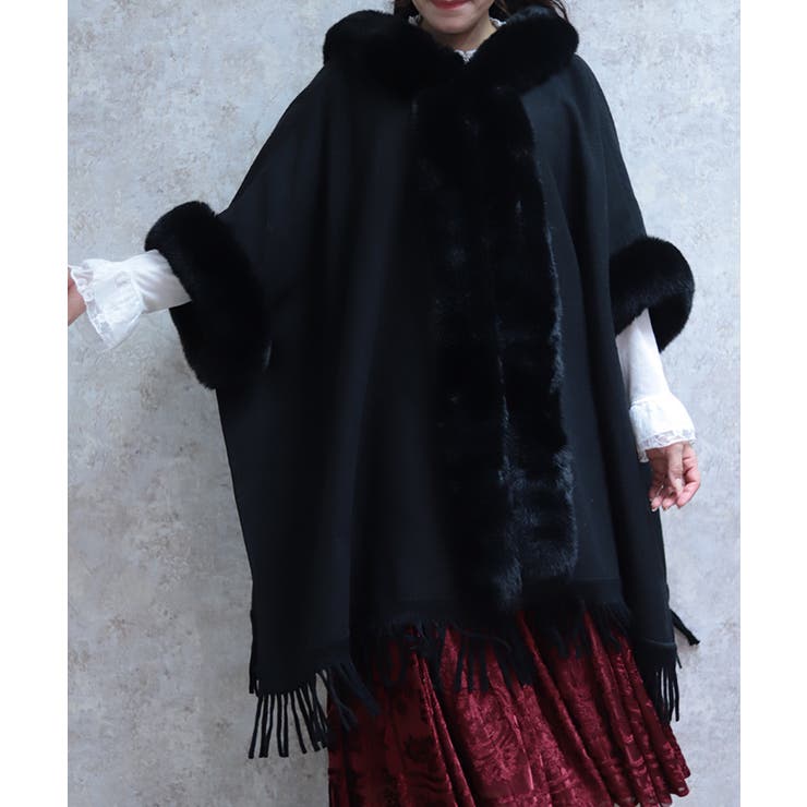 ファー付ケープ[品番：IGAW0007138]｜axes femme（アクシーズファム