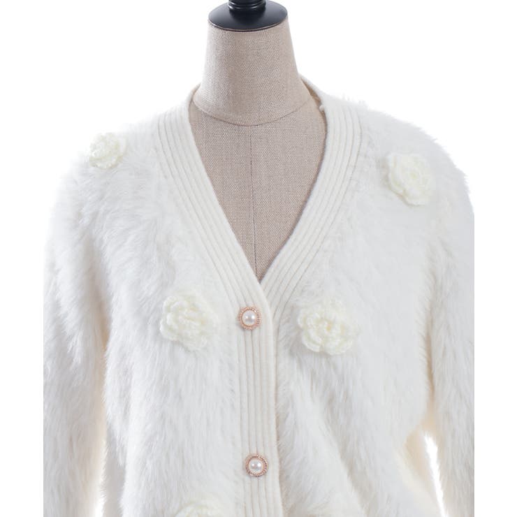 モチーフ付ニットカーデ | axes femme | 詳細画像17 