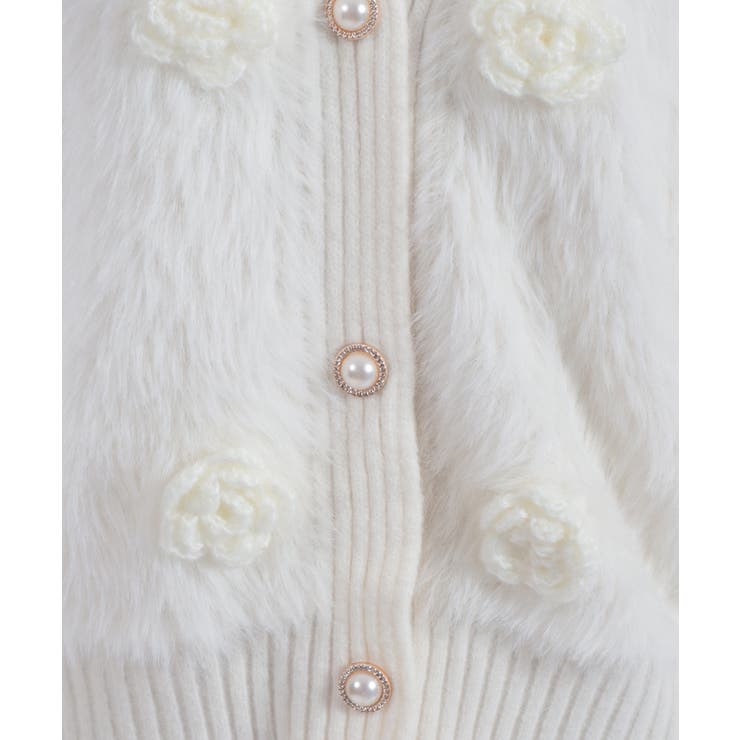 モチーフ付ニットカーデ | axes femme | 詳細画像18 