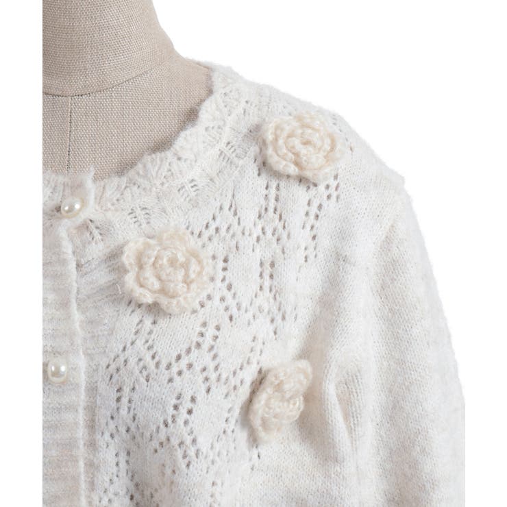 モチーフ付ニットカーデ | axes femme | 詳細画像14 