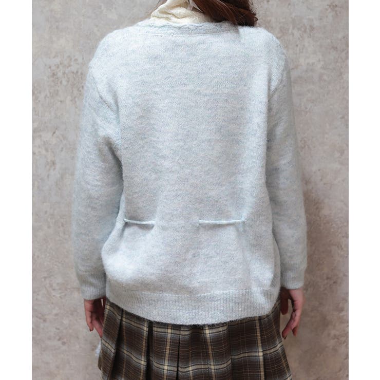 モチーフ付ニットカーデ | axes femme | 詳細画像3 