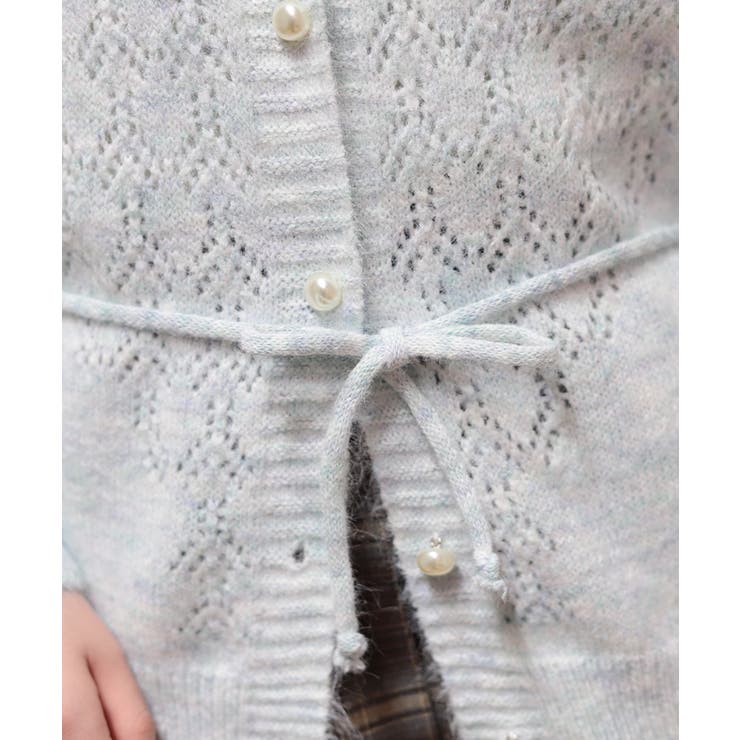 モチーフ付ニットカーデ | axes femme | 詳細画像4 