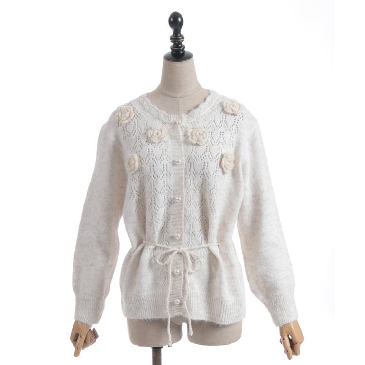 モチーフ付ニットカーデ | axes femme | 詳細画像9 