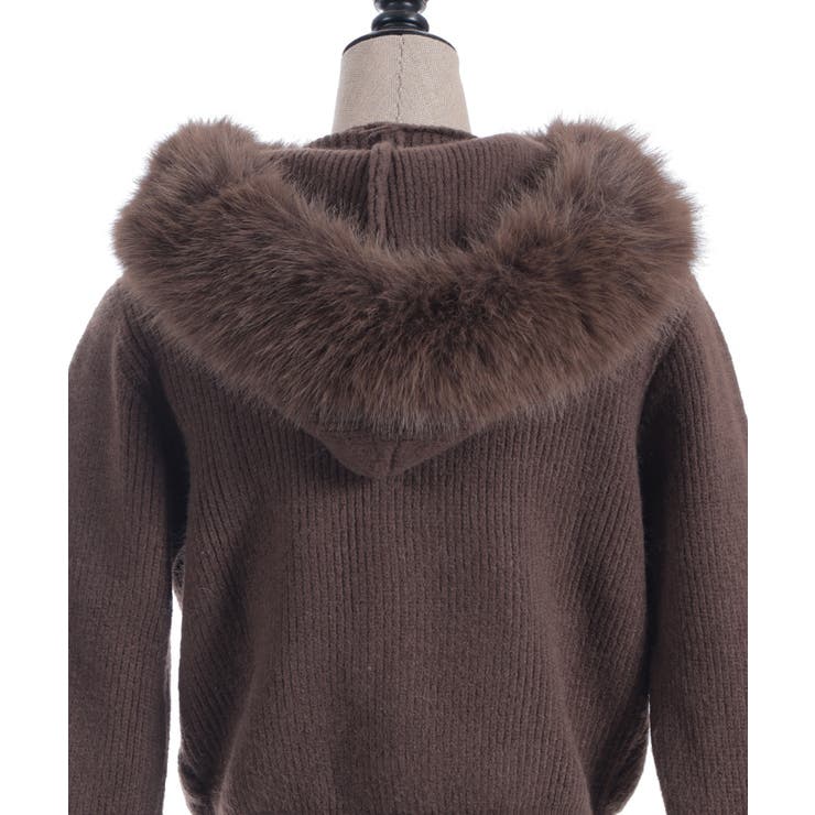 ファー付ニットパーカー | axes femme | 詳細画像13 
