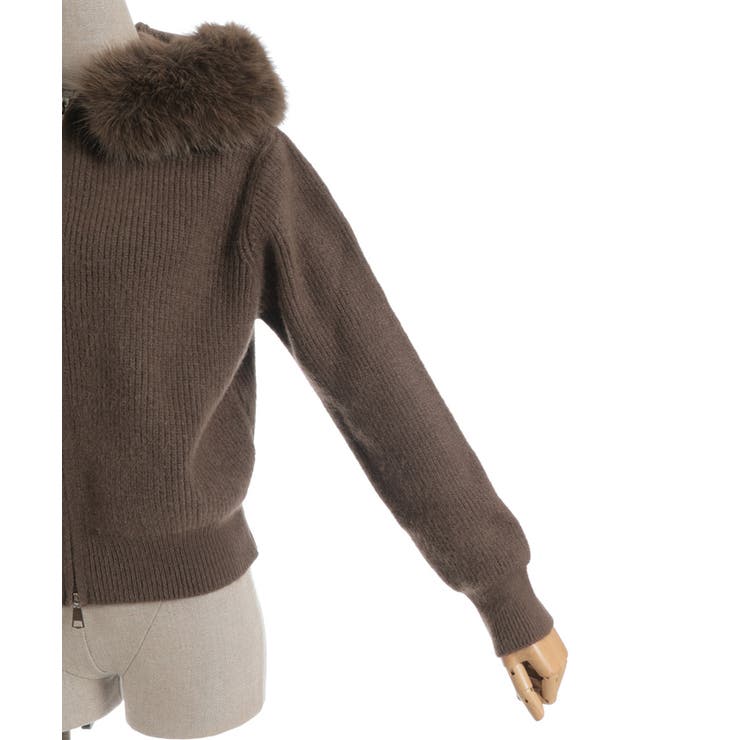 ファー付ニットパーカー | axes femme | 詳細画像15 