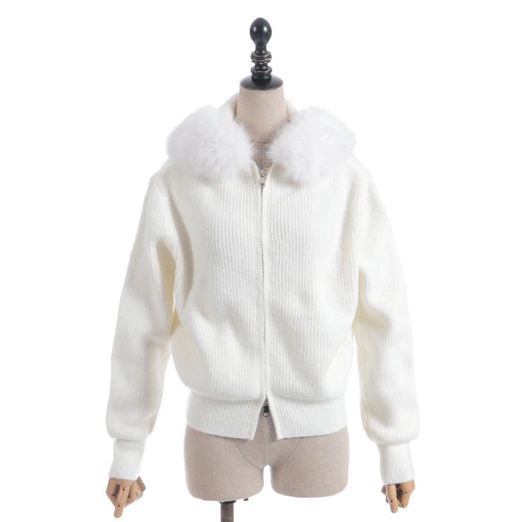 ファー付ニットパーカー | axes femme | 詳細画像16 