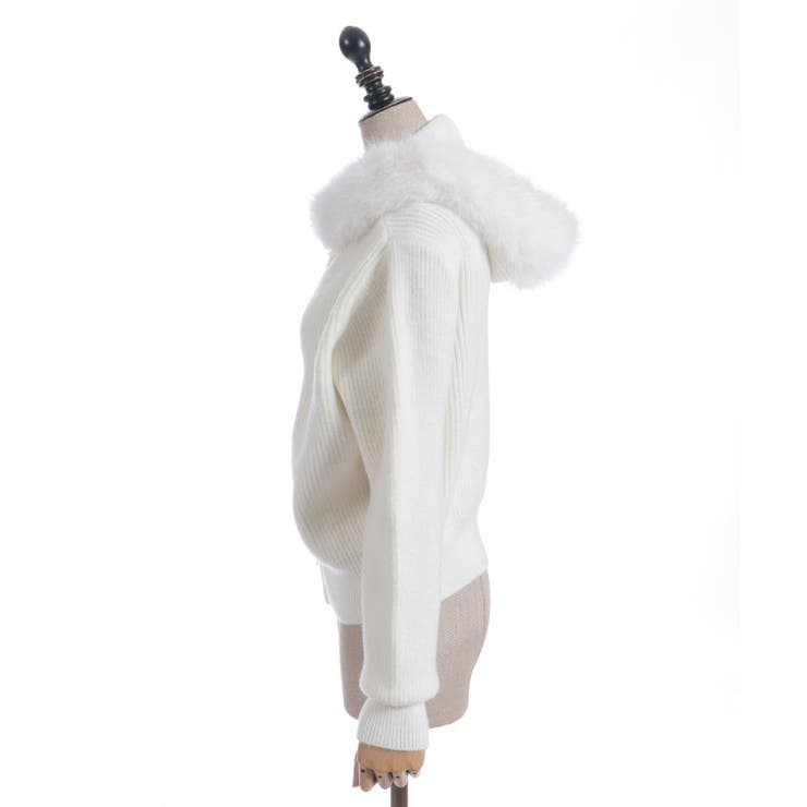 ファー付ニットパーカー | axes femme | 詳細画像17 