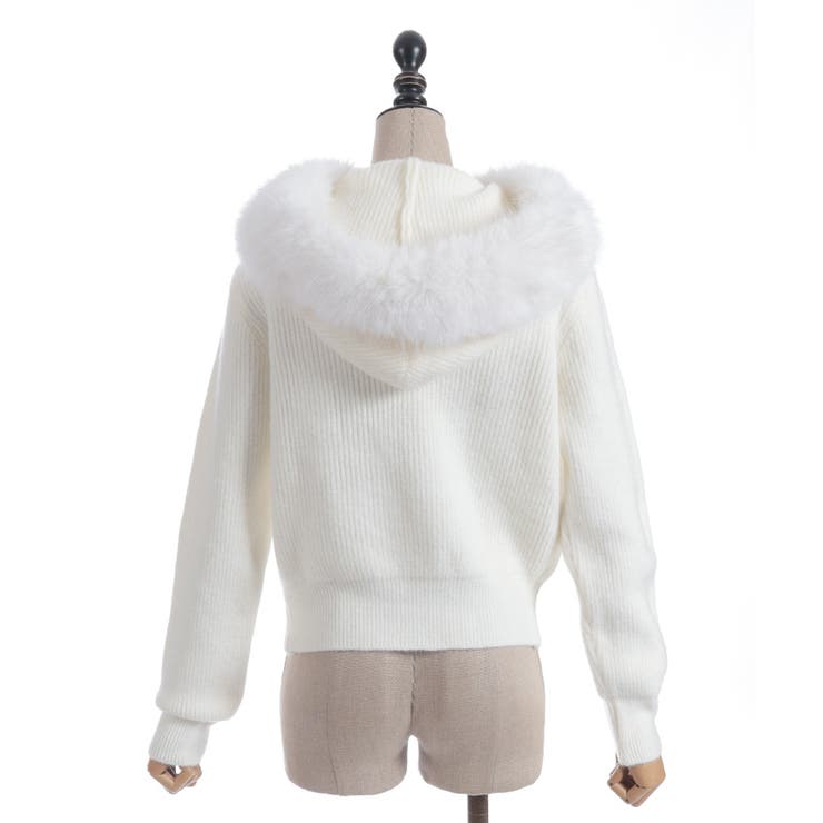 ファー付ニットパーカー | axes femme | 詳細画像18 