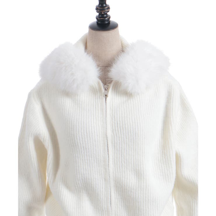 ファー付ニットパーカー | axes femme | 詳細画像19 