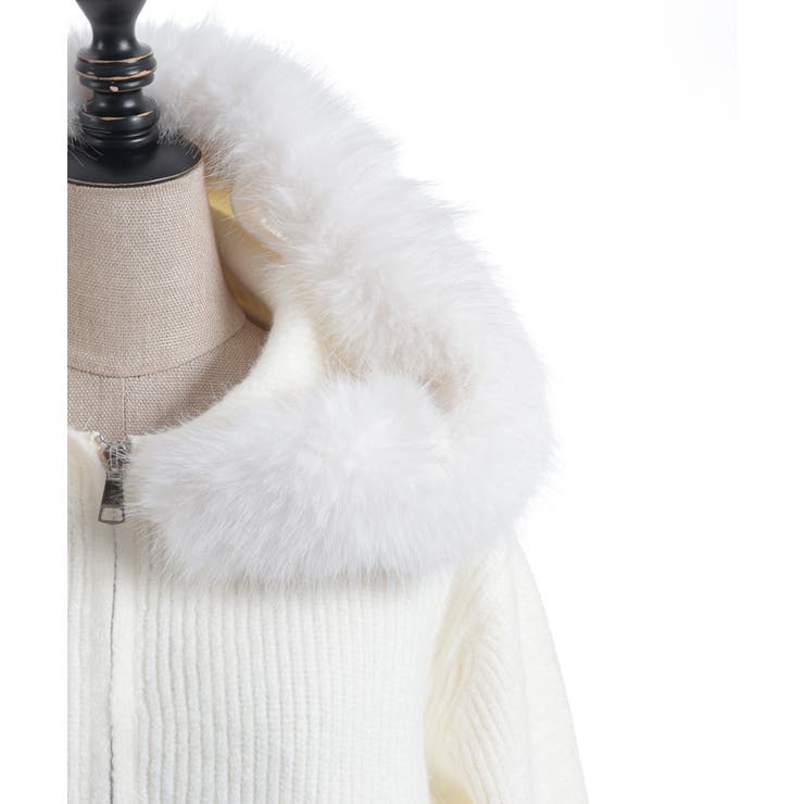 ファー付ニットパーカー | axes femme | 詳細画像21 