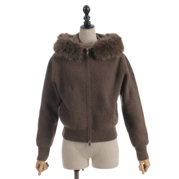 ファー付ニットパーカー | axes femme | 詳細画像6 