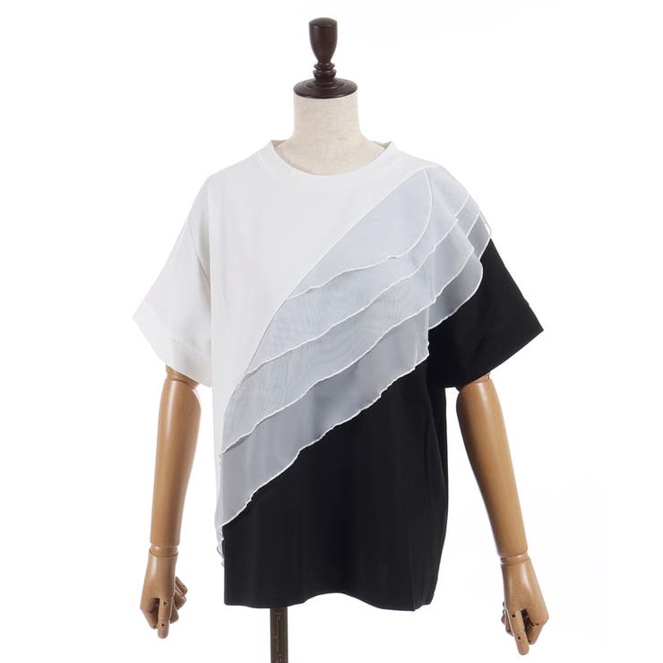 チュールフリルＴシャツ | axes femme | 詳細画像13 