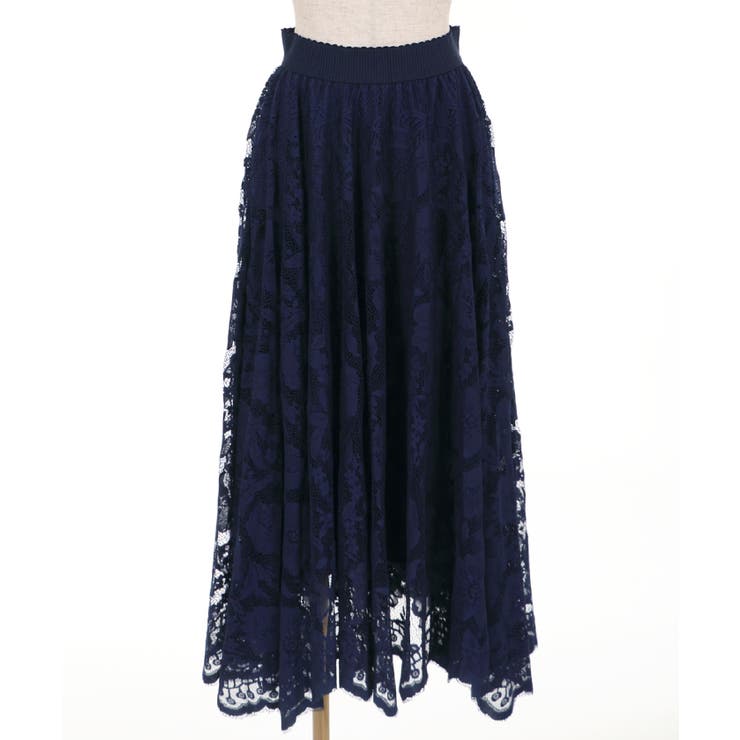 【axes femme】ライトブルー レーススカート　未使用品 axes femme スカート 「公式オンラインショップ/ZOZOTOWN限定