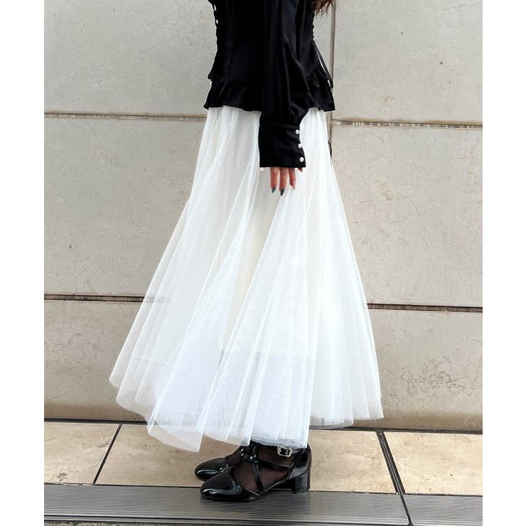 ロングチュールスカート[品番：IGAW0004611]｜axes femme（アクシーズ