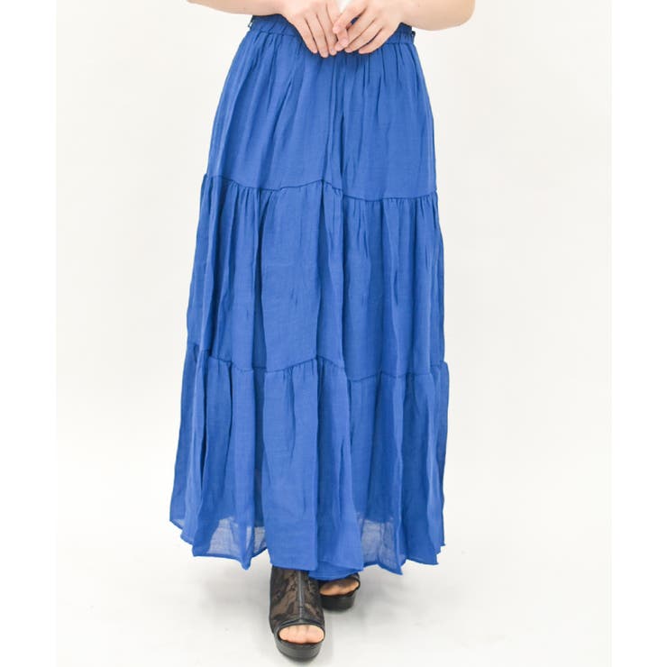ブルー | ティアードロングスカート | axes femme