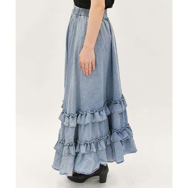 デニムティアードスカート | axes femme | 詳細画像2 