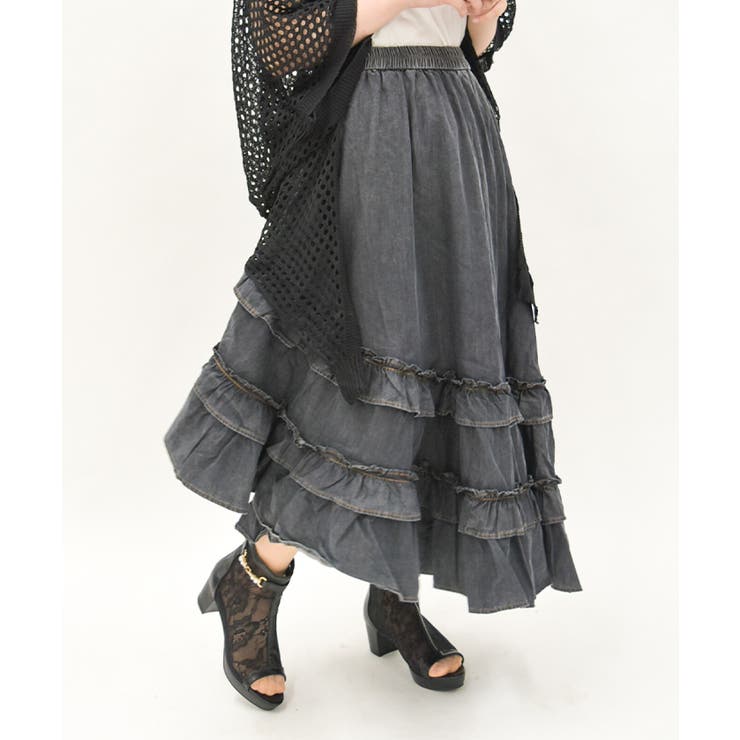 デニムティアードスカート | axes femme | 詳細画像4 