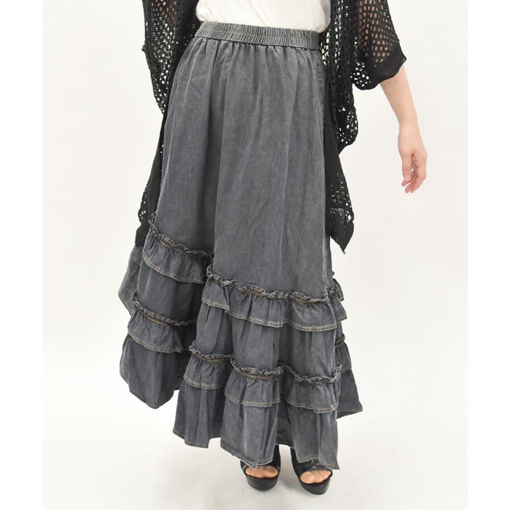 デニムティアードスカート | axes femme | 詳細画像5 