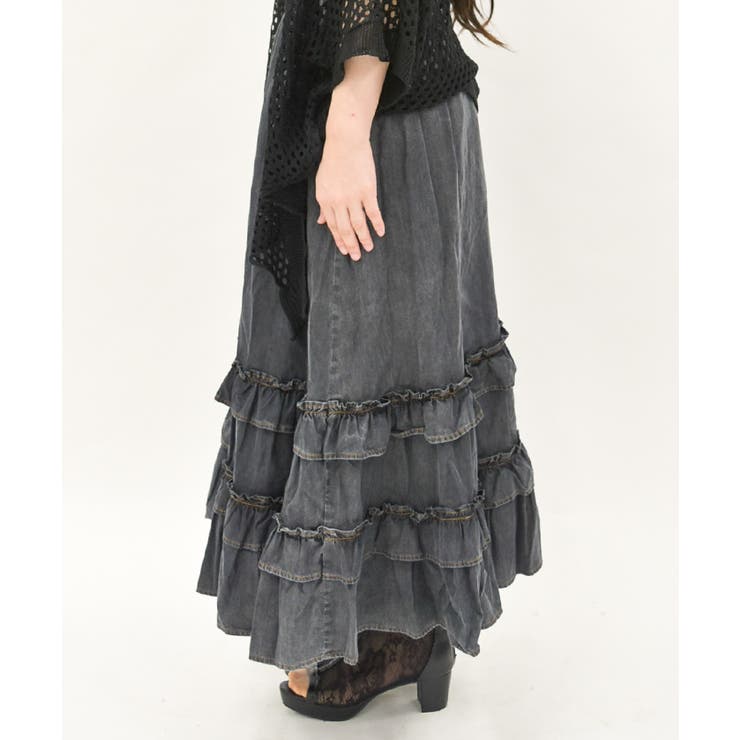 デニムティアードスカート | axes femme | 詳細画像6 