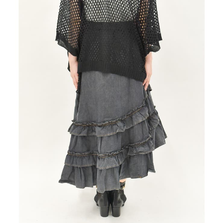 デニムティアードスカート | axes femme | 詳細画像7 