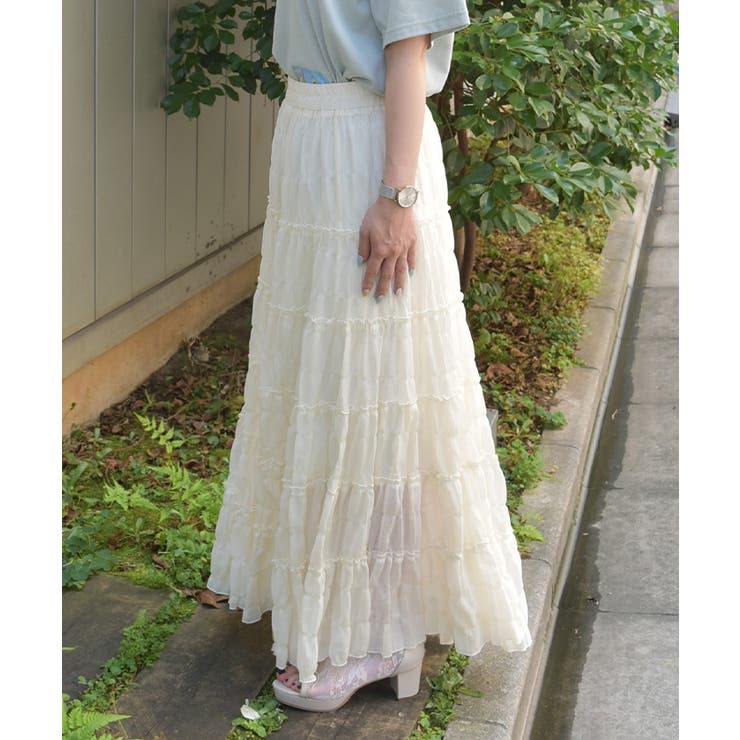 楊柳ロングスカート[品番：IGAW0006593]｜axes femme