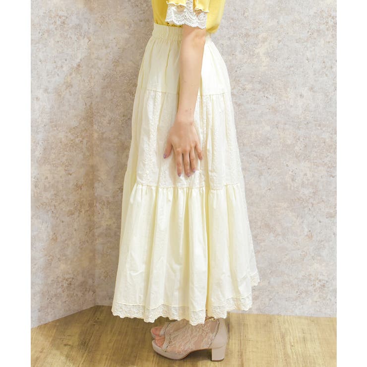 コットンロングスカート[品番：IGAW0006704]｜axes femme