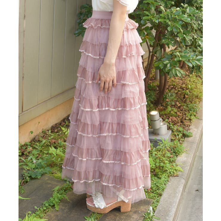 チュールティアードスカート | axes femme | 詳細画像6 